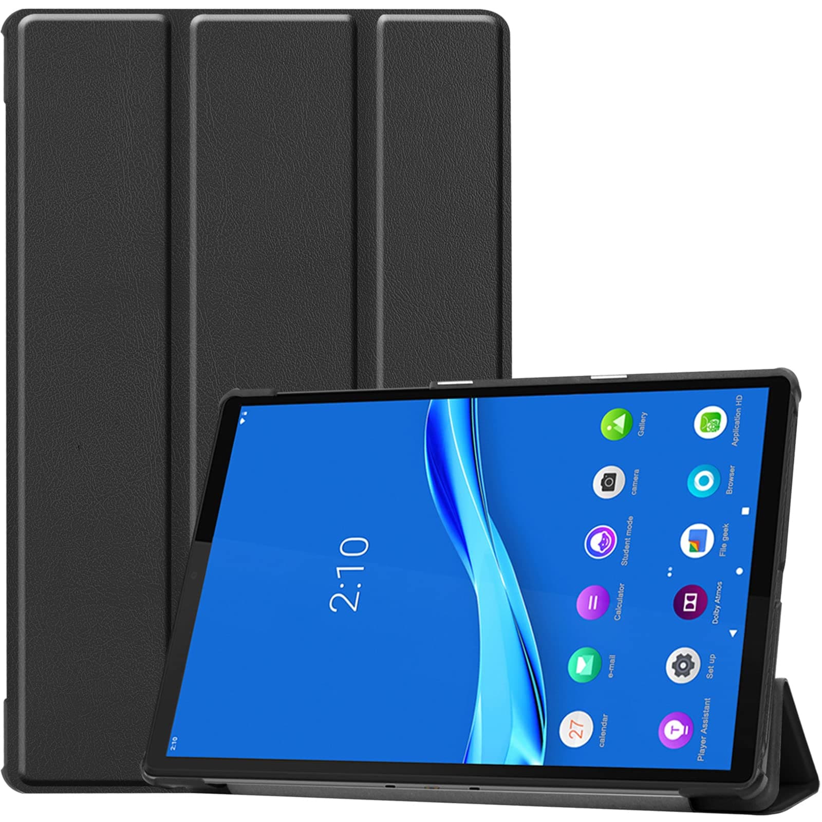 for Lenovo Tab M10 FHD Plus (2020 2nd Gen) / Lenovo Tab K10 (2021 Released) 10.3 Inch Case, Slim Smart Cover Folio Case –Black