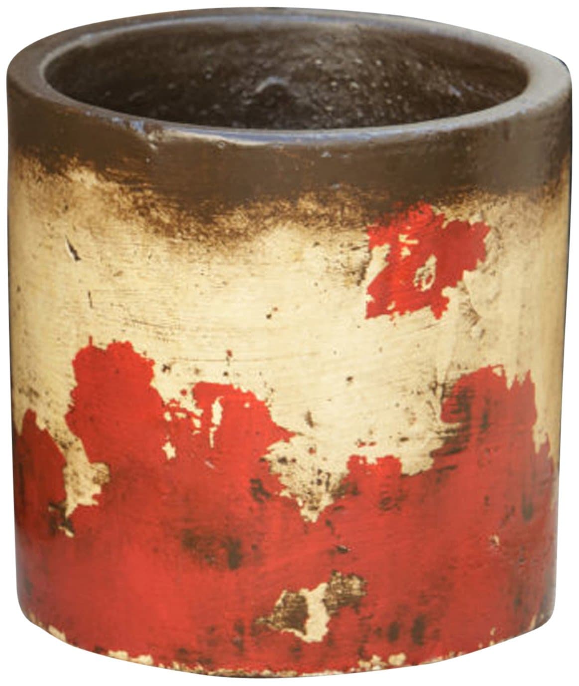 Your Heart's Delight Flower Pot, 5-1/2 by 5-1/2-Inch, Dark Red