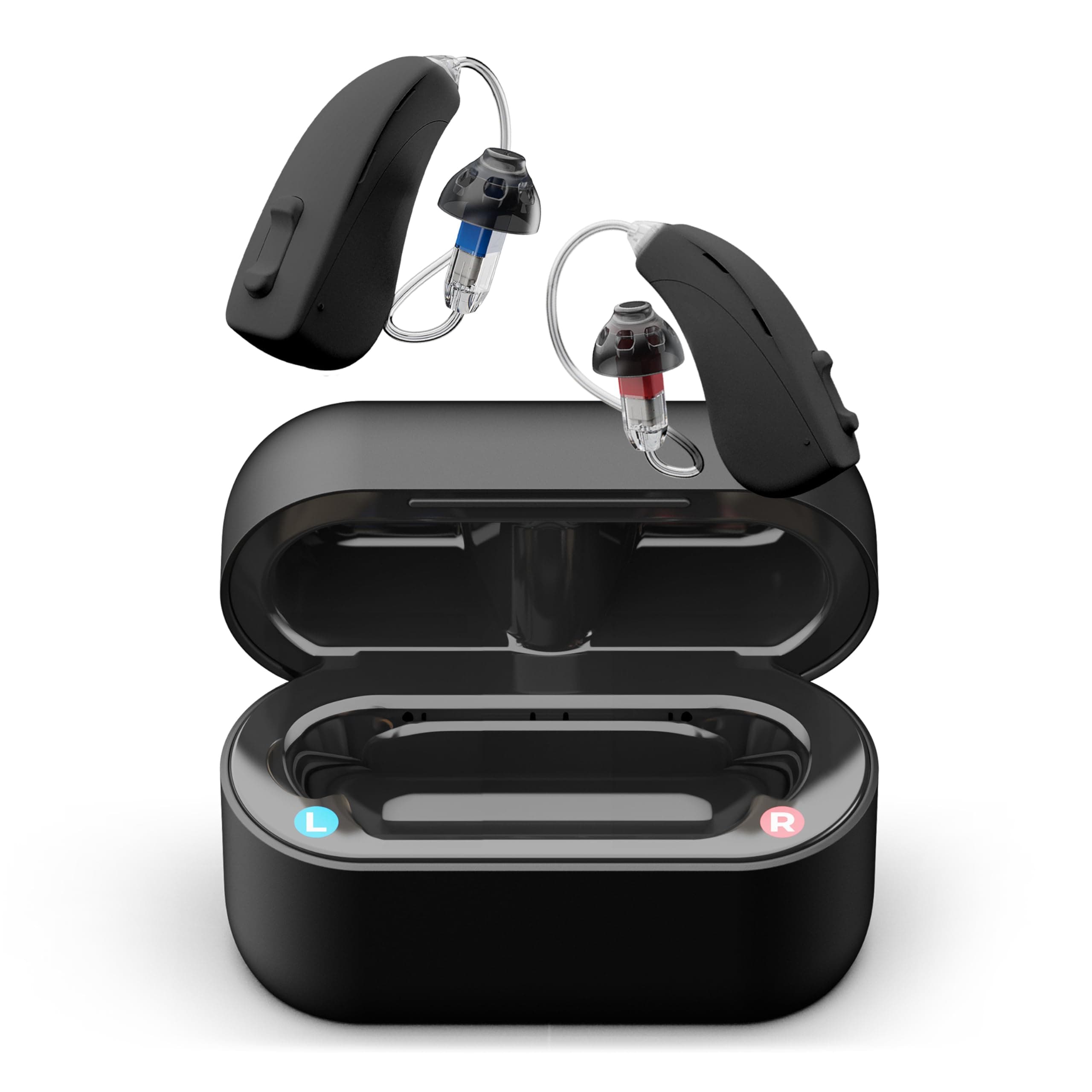Mach II Pro Wireless OTC Hearing Aids for Seniors | Rechargeable | Stream Calls | Bluetooth for iOS Android |Nearly Invisible |USA Customer Service | FSA HSA eligible (Graphite)
