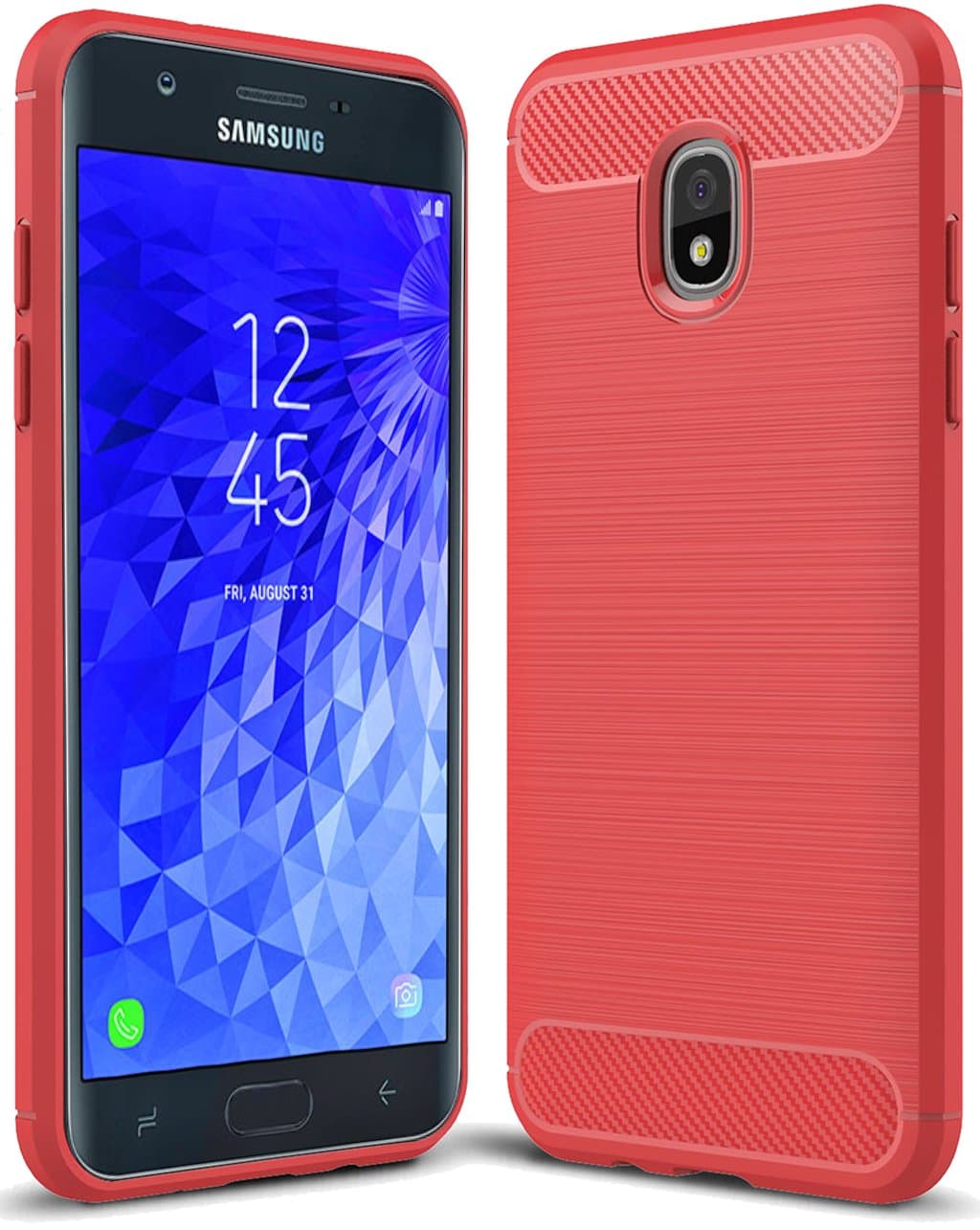 Samsung Galaxy J7 2018 Case - TPU Protective Cover (Red)