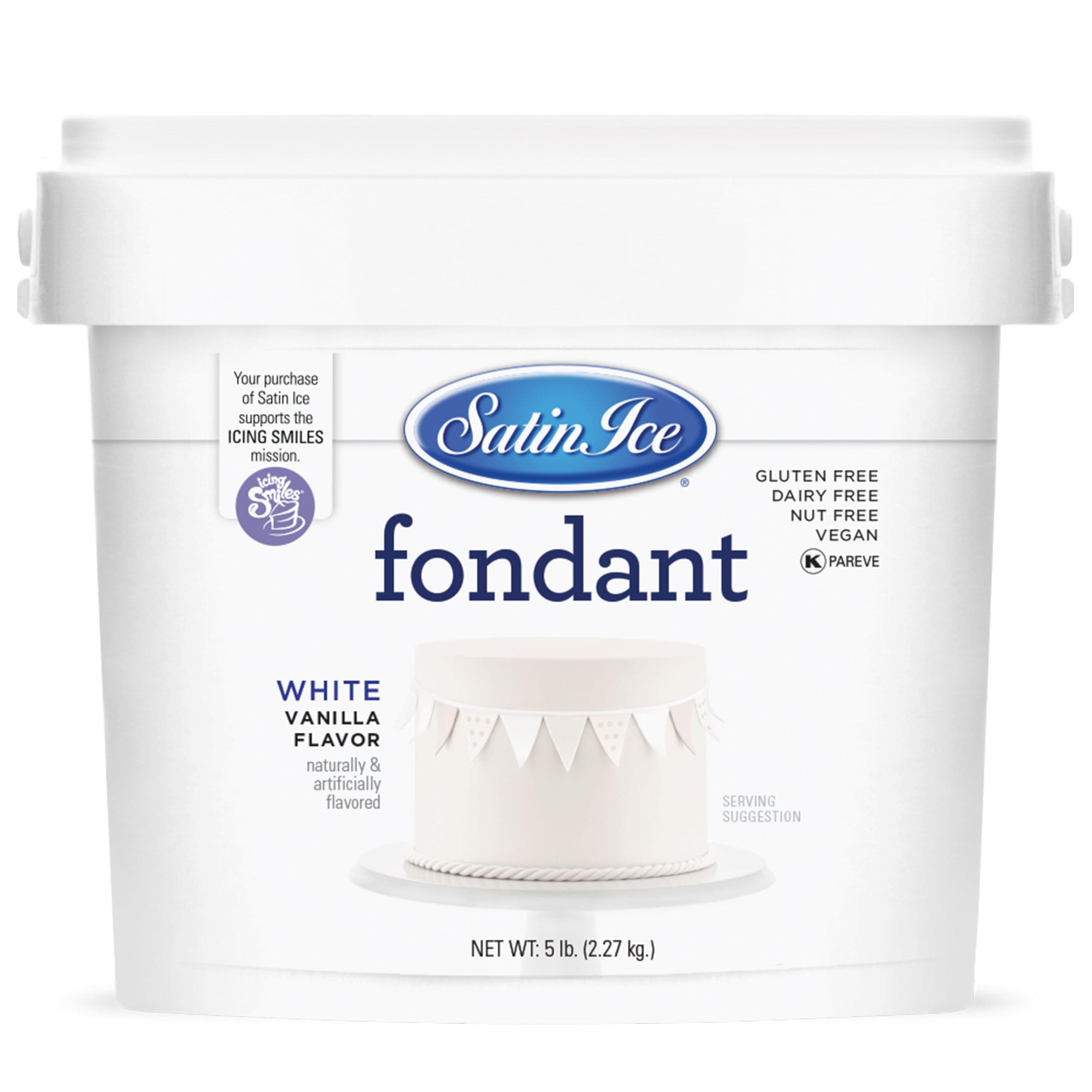 Satin Ice - Fondant White Vanilla 5 lb