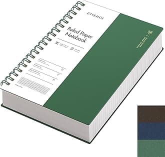 B5 Spiral Notebook College Ruled Lined Journal, Large 7.48" X 10.15", 300 Pages/150 Sheets, 100gsm Thick Paper, Waterproof Hardcover, for Office School Women Men Work Writing Notes, Green