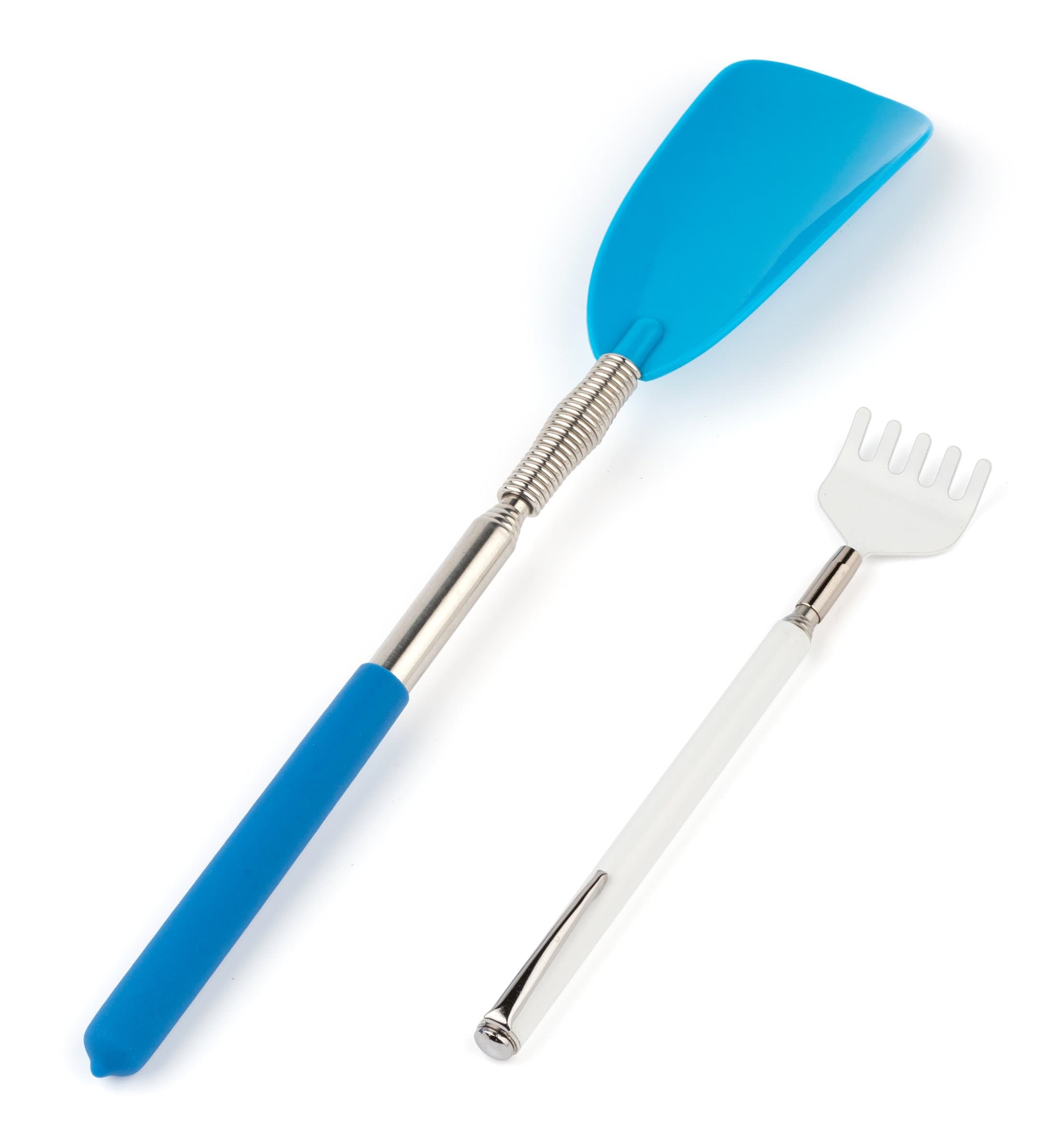 Extendable 30.5 Inch Shoe Horn and Retractable 20.5 Inch Back Scratcher, Mobility and Daily Living Aids Combo Pack, Shoehorns