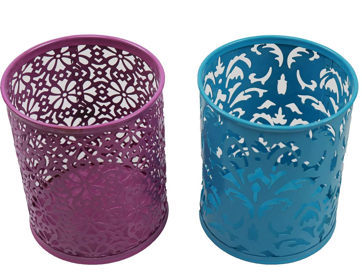 Snow Cooler Pen Holder Mesh Pencil Holder 2 Pack Blue and Purple