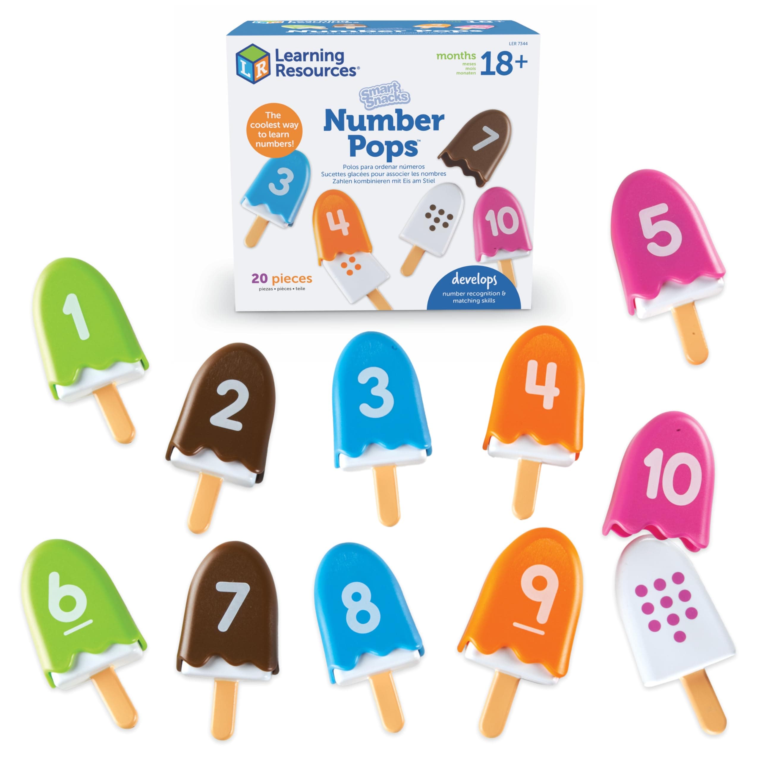 Smart Snacks Number Pops - Sorting Toys, Stacking Montessori, Classroom Must Haves, Math Manipulatives, Matching Games, Fine Motor Preschool, Speech Therapy