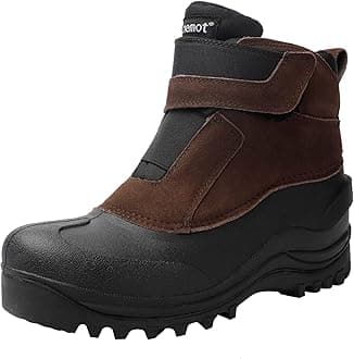 riemot Women's Men's Snow Boots, Waterproof Winter Boots for Dog Walking Hiking Trekking Fishing Riding Hunting, Mucker Yard Boots Gardening Shoes Warm Anti-Slip Ankle Boots