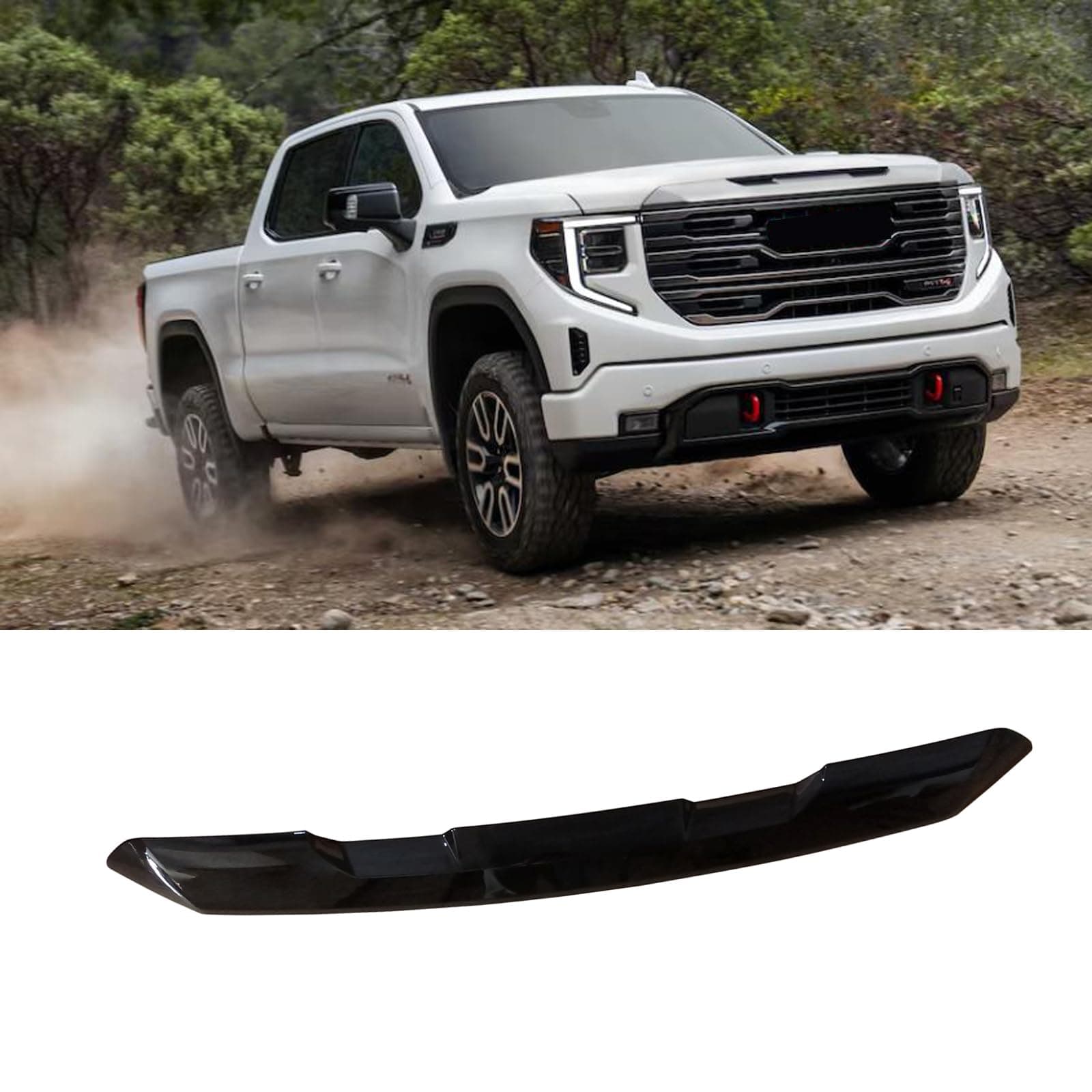 - NINTE Front UPPER TOP Replacement Grill For 2022-2025 GMC Sierra 1500 Gloss Black Painted Front Grille Car Accessories Exterior Trim