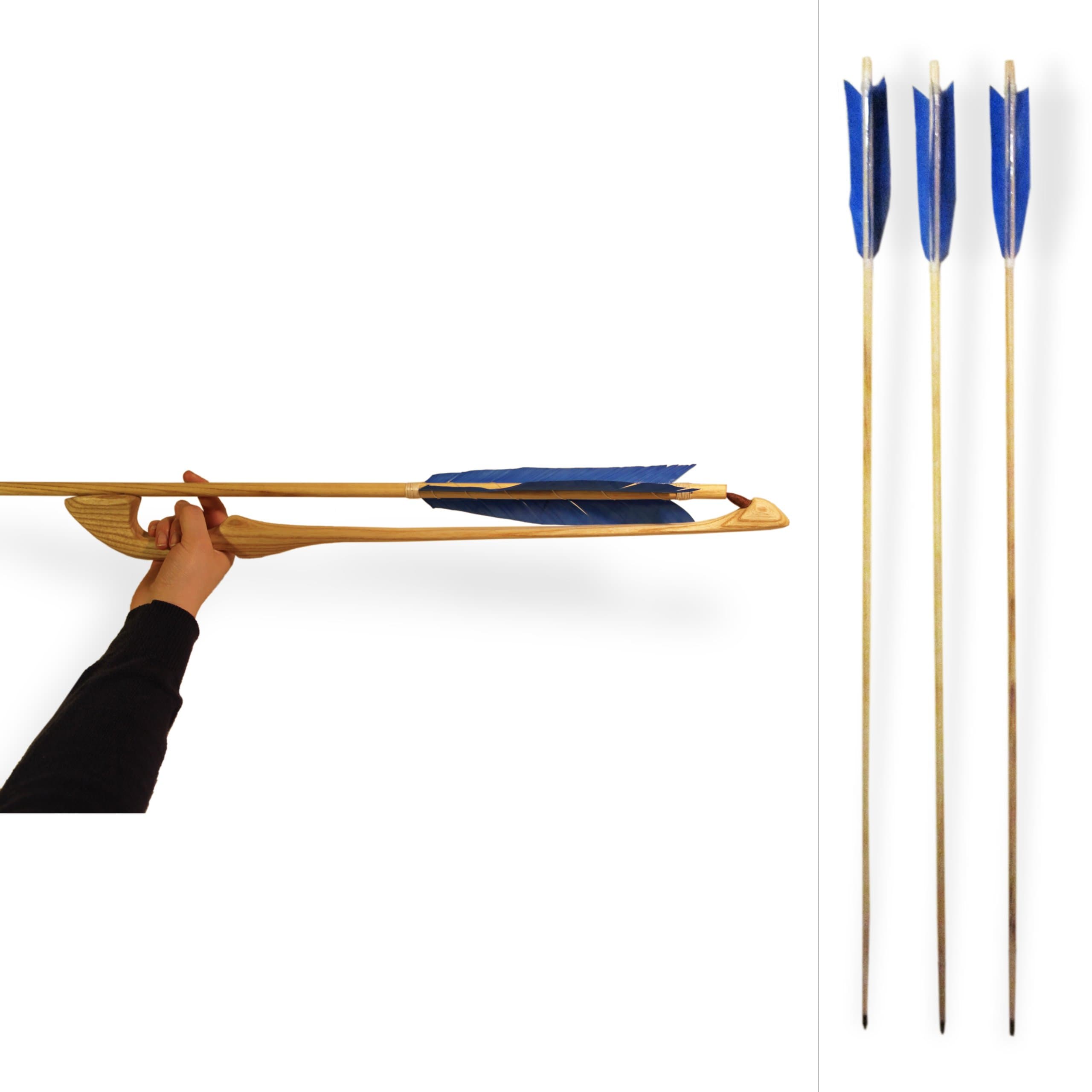 Catatonk Atlatl and Three Five Foot Fletched Darts