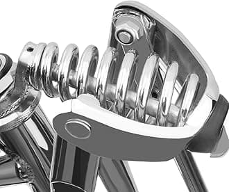 MICARGI Cougar 26-in Retro Beach Cruiser for Adults, Female/Male Style Stretch Cruiser Bike, Single Speed,High Rise Handlebar-Chrome