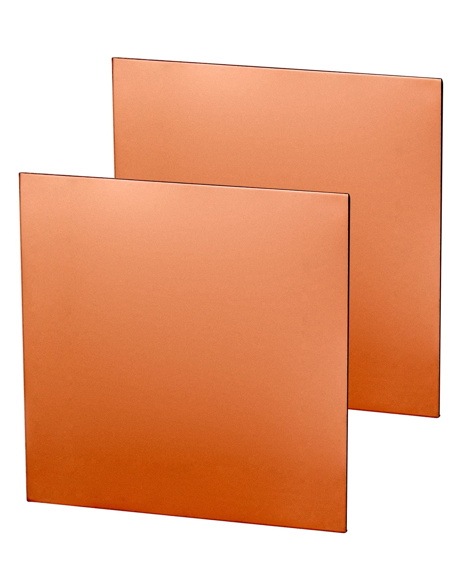 QWORK® 2 Pack 99.9% Pure Copper Metal Sheet Plate, 1mm Thick Processable Copper Plates for DIY Project, Maintenance, Production (100 mm x 100 mm x 1 mm)