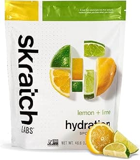 Skratch Labs Hydration Sports Drink Mix – Real‑Fruit Electrolyte Powder for Fast Hydration & Endurance | Lemon & Lime | 60 Servings | Vegan, Non‑GMO, Clean Ingredients