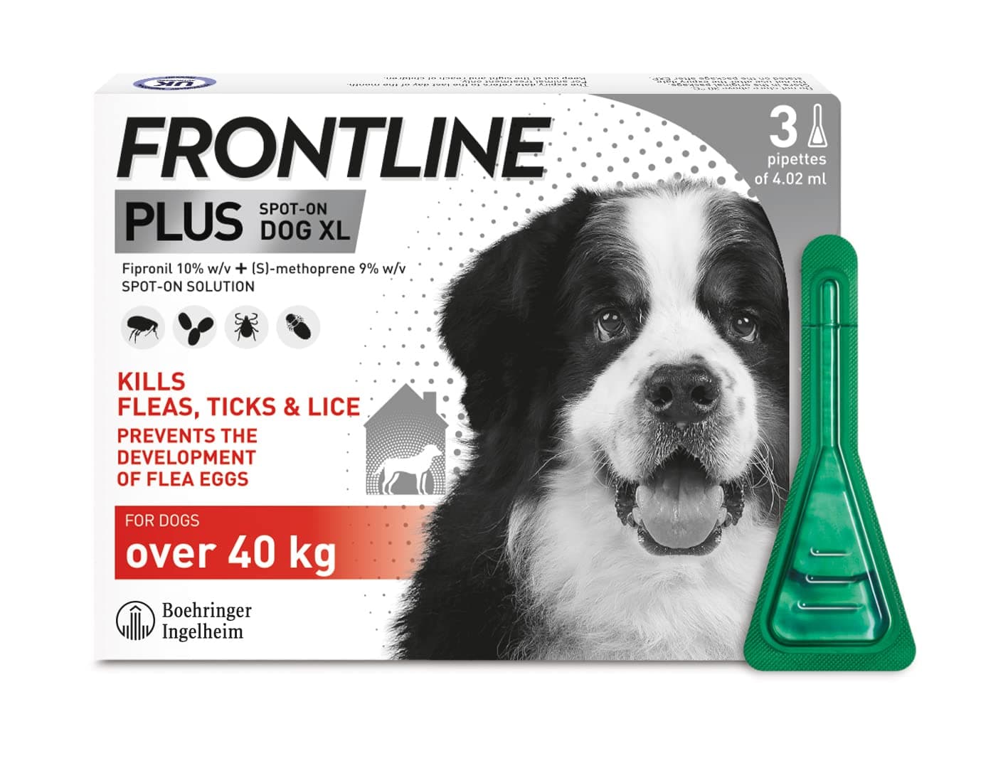 Plus Flea & Tick Treatment for Extra Large Dogs - 3 Pipettes