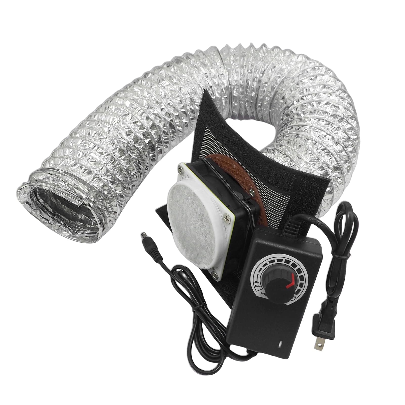 Upgrade 3-Layers Filter System Smoke Exhaust Kit with 5000RPM Fan and Speed Control Power Adapter for All Laser Engraver 3D Printer Enclosure Tent Cover DIY