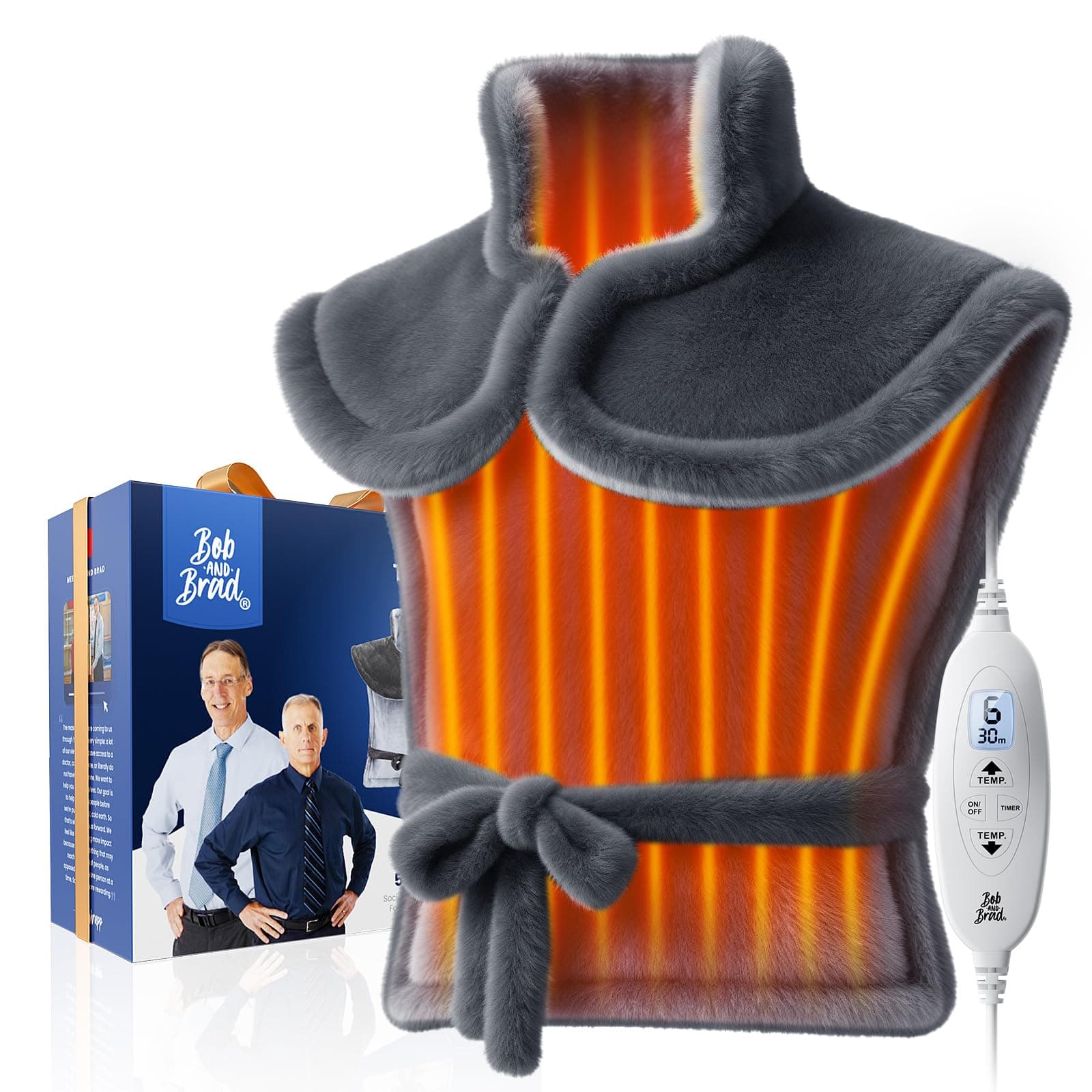 Heating Pad for Back Pain Relief, FSA Edge-Weighted Electric Heat Pad for Neck HSA Eligible, Shoulders &Full Body Relief, Fast Heating, ETL Certified, Gift for Women Men Family 24"x34"