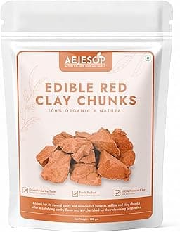 AEJESOP Red Clay, Edible Clay Chunks, Natural for Eating (Food), 3.5oz(100g)