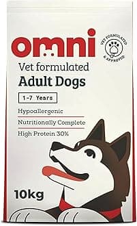 OMNI Hypoallergenic Dog Food 10kg - Protein-Rich Dry Kibble, Made in the UK with Natural Ingredients, Backed by Vets, Supported By Science, Dragons’ Den Winners