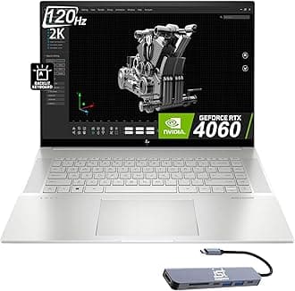 HP Envy 16 16.0" 120Hz 2K Touchscreen (Intel 13th Gen i7-13700H, 32GB DDR5 RAM, 1TB SSD, GeForce RTX 4060 8GB), Business Laptop for Creator, Designer, Backlit, IST Hub, WiFi 6E, Win 11 Pro, Sliver