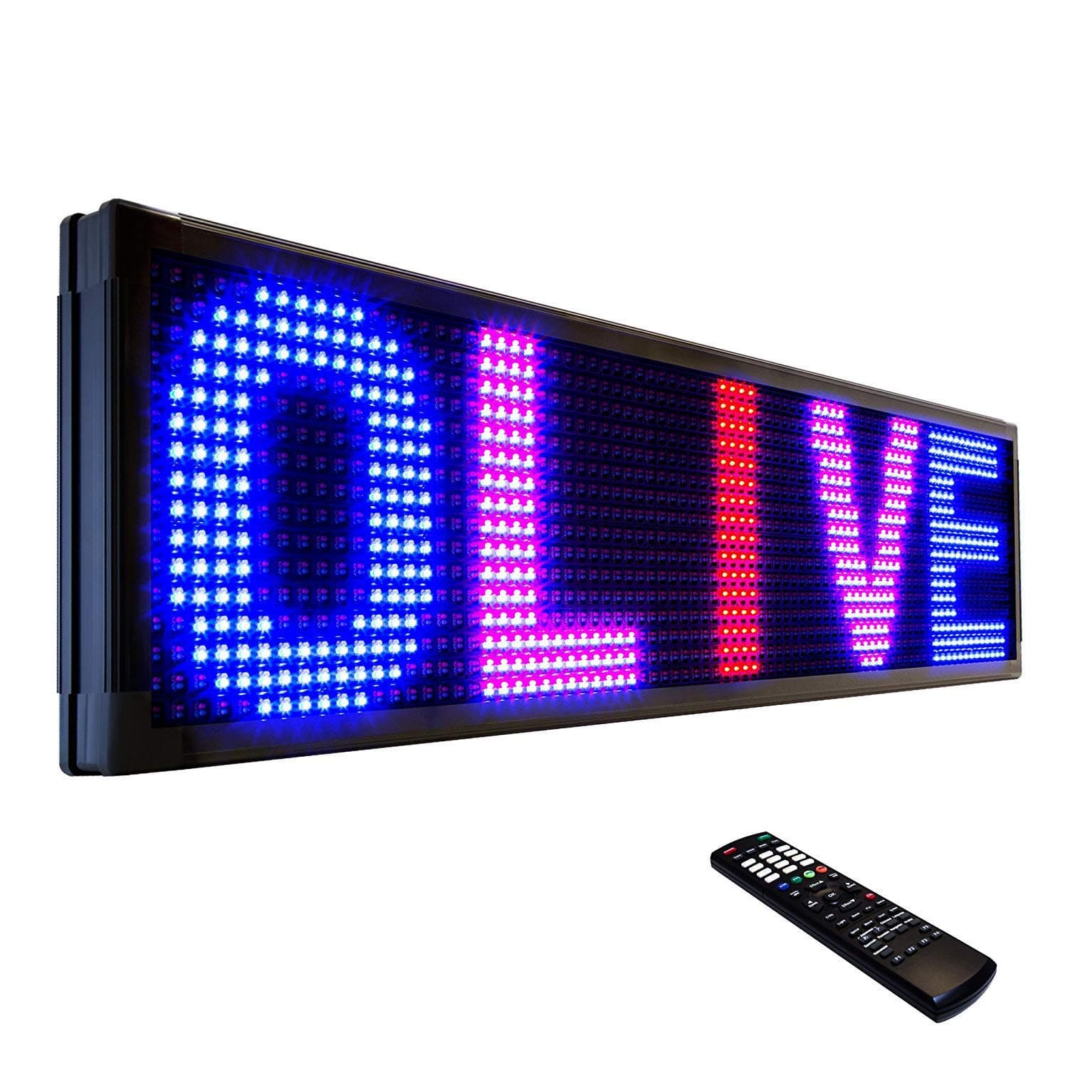 Sign 3Color RBP, P30, 22"x60" IR Programmable Scrolling Outdoor Message Display Signs EMC - Industrial Grade Business Ad machine.