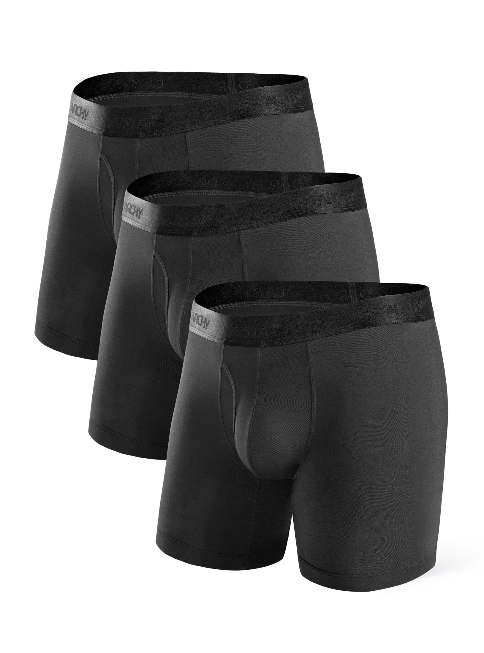 Men's Underwear Modal Ultra Soft Trunks Second Skin Breathable with Support Pouch Boxer Briefs for Men Multipack