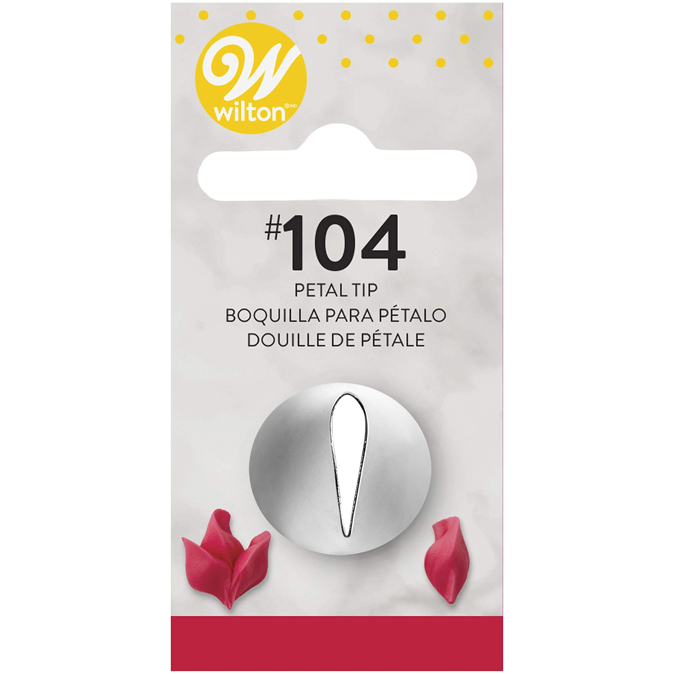 Carded Petal Piping Decorating Tip, No104, Silver, OSFA