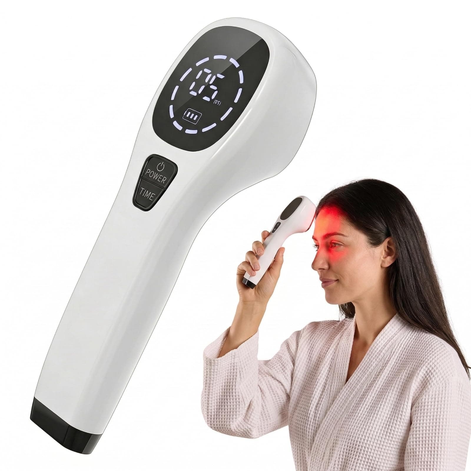 Handheld Red Light Therapy for Dogs,Cold Laser Therapy Device for Dogs and Pets, Portable Low-Level-Laser Therapy Vet Device for Pain Relief,Itching Skin & Wound Care in Dogs, Cats, Horses (White1.0)