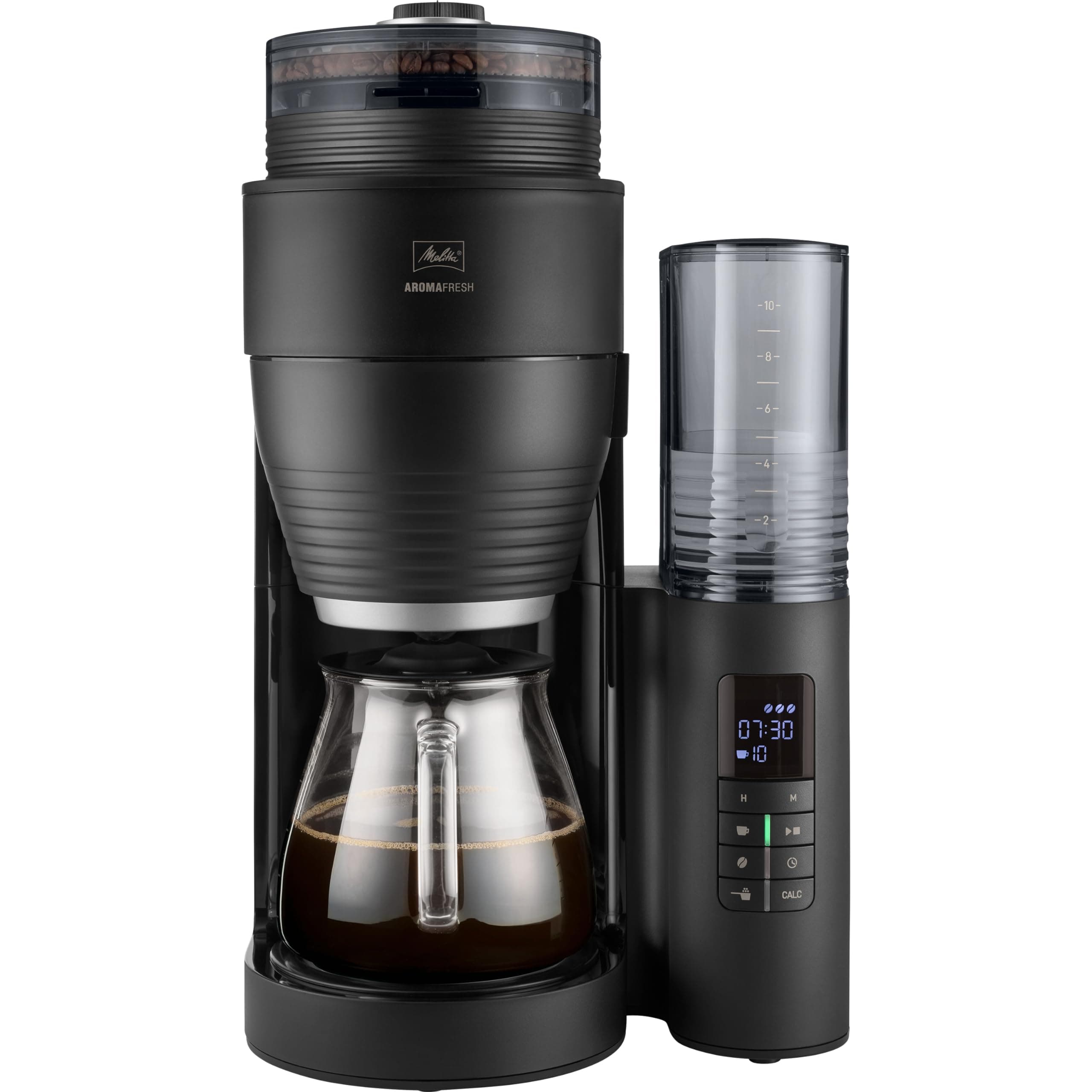 Aromafresh X, New Filter Coffee Machine with Integrated Grinder & Glass Jug, Grind & Brew, 1030-06