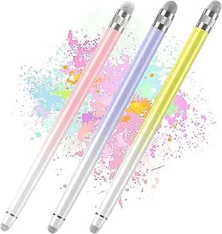 Bopomofo 3PCS Stylus Pen for Touchscreen,Stylus Pen for iPhone/iPad/Tablet Android/Microsoft/Surface,Compatible with Touch Screens(Purple/Pink/Yellow)