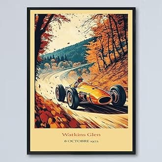 Vintage F1 Racing Watkins Glen 8 OCTOBRE 1972 Poster, Race Car Print, Vintage Car Racing Poster, Race Fan Gift, Executive Office Decor, F1 Gift Idea tJIo45