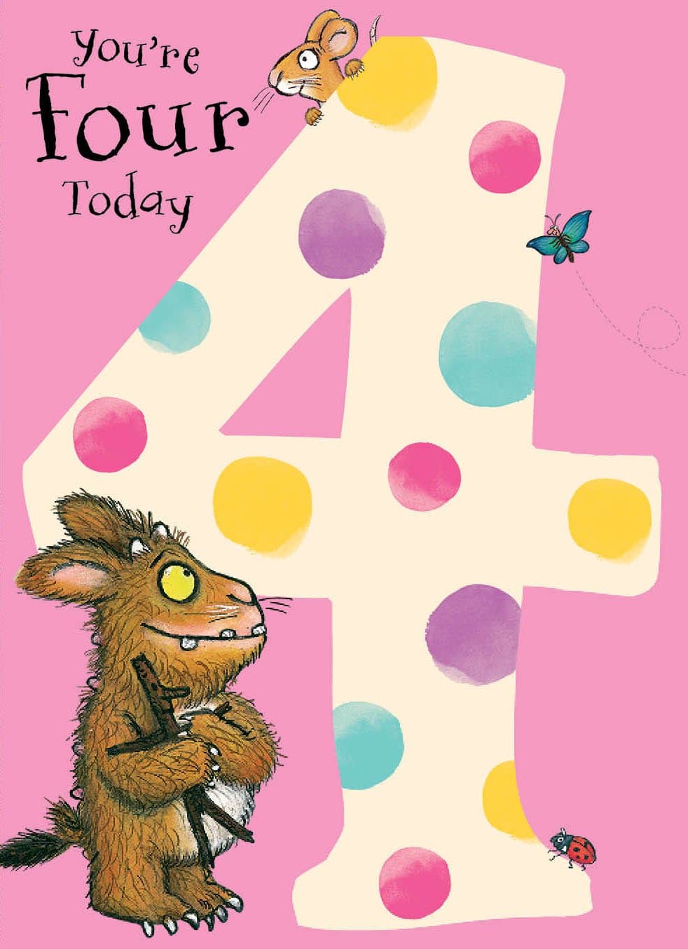 The Gruffalo GR005 "4th" Birthday Card