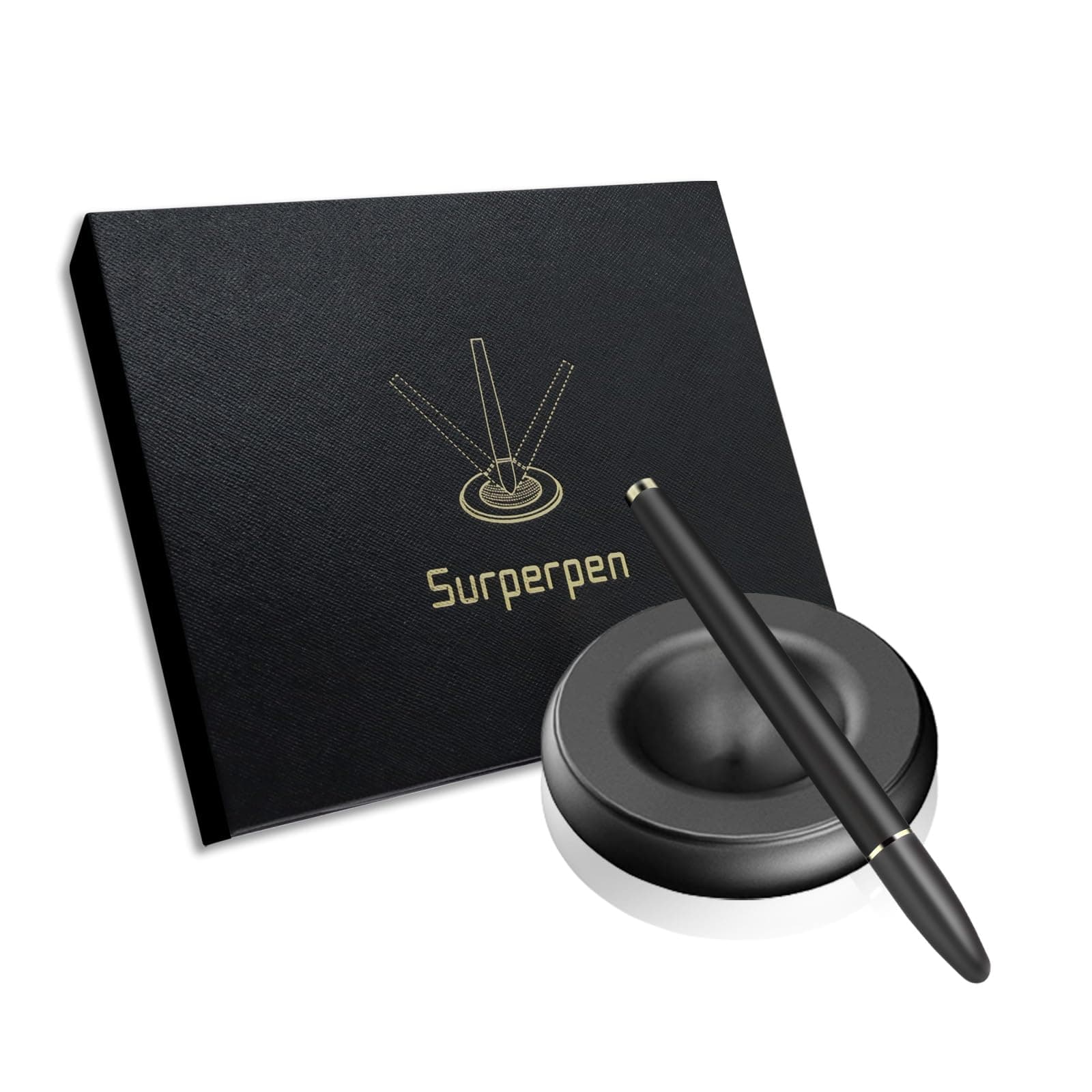 Elenzk Magnetic Magnet Levitating Pen with Holder Self Stand Hover, Surper Pen Swing All Directions Fidget Toy Business Office Luxury Pens Gift