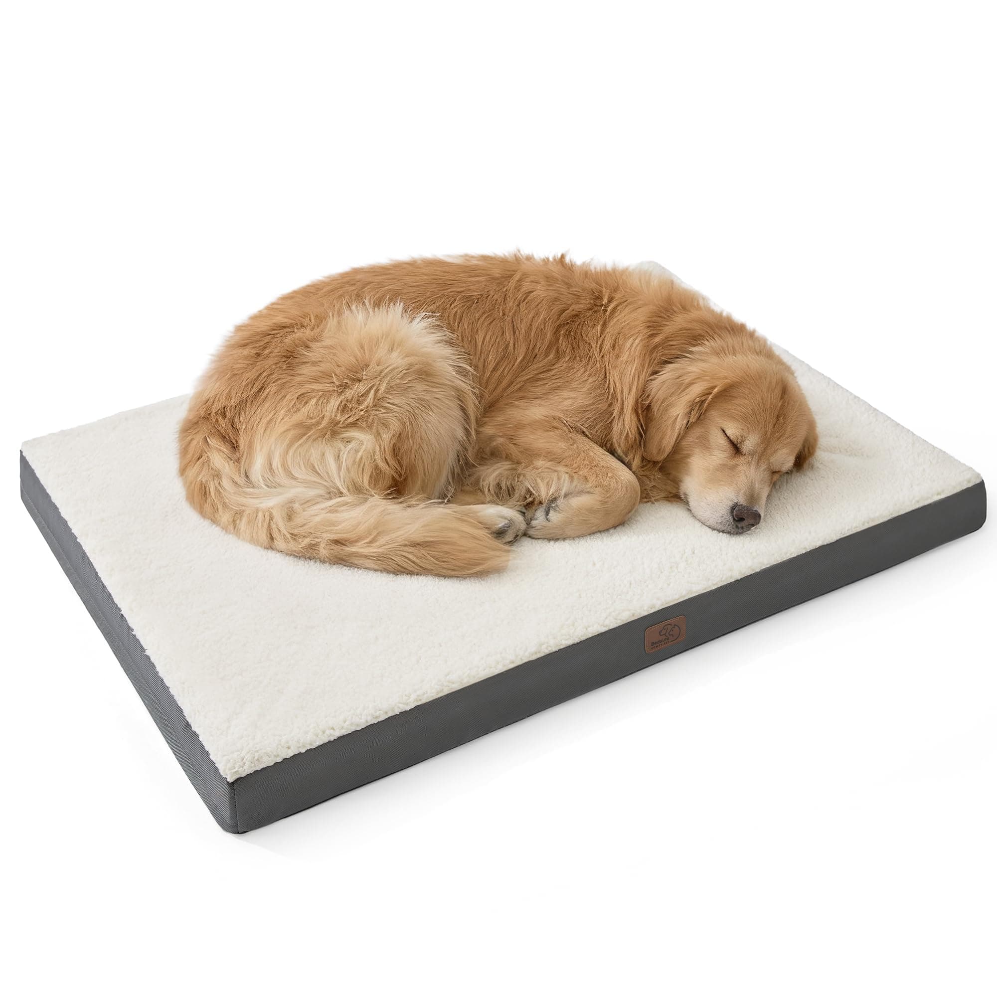XL Dog Beds Large Sized Dog -Comfy Flat Extra Large Pet Beds with Removable Washable Cover, Orthopedic Egg Crate Foam Mat, Suitable for Pet Up to 100 lbs
