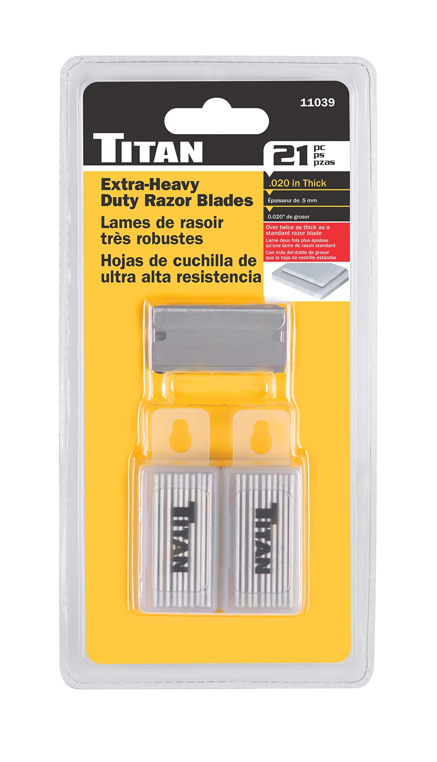 Titan 11039 Heavy Duty Razor Blade - 21 Piece