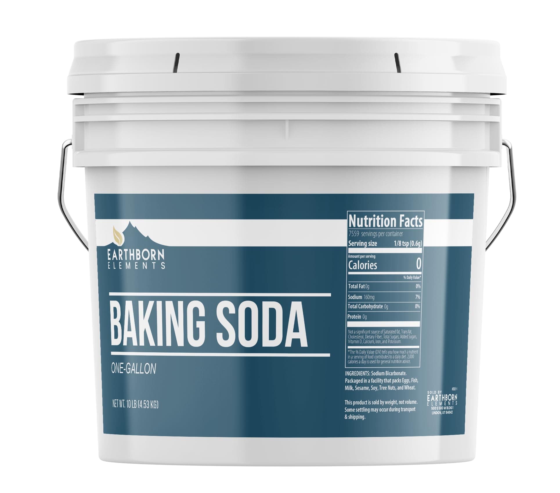 Earthborn Elements Baking Soda (1 Gallon) Sodium Bicarbonate, Cooking, Cleaning & Deodorizing