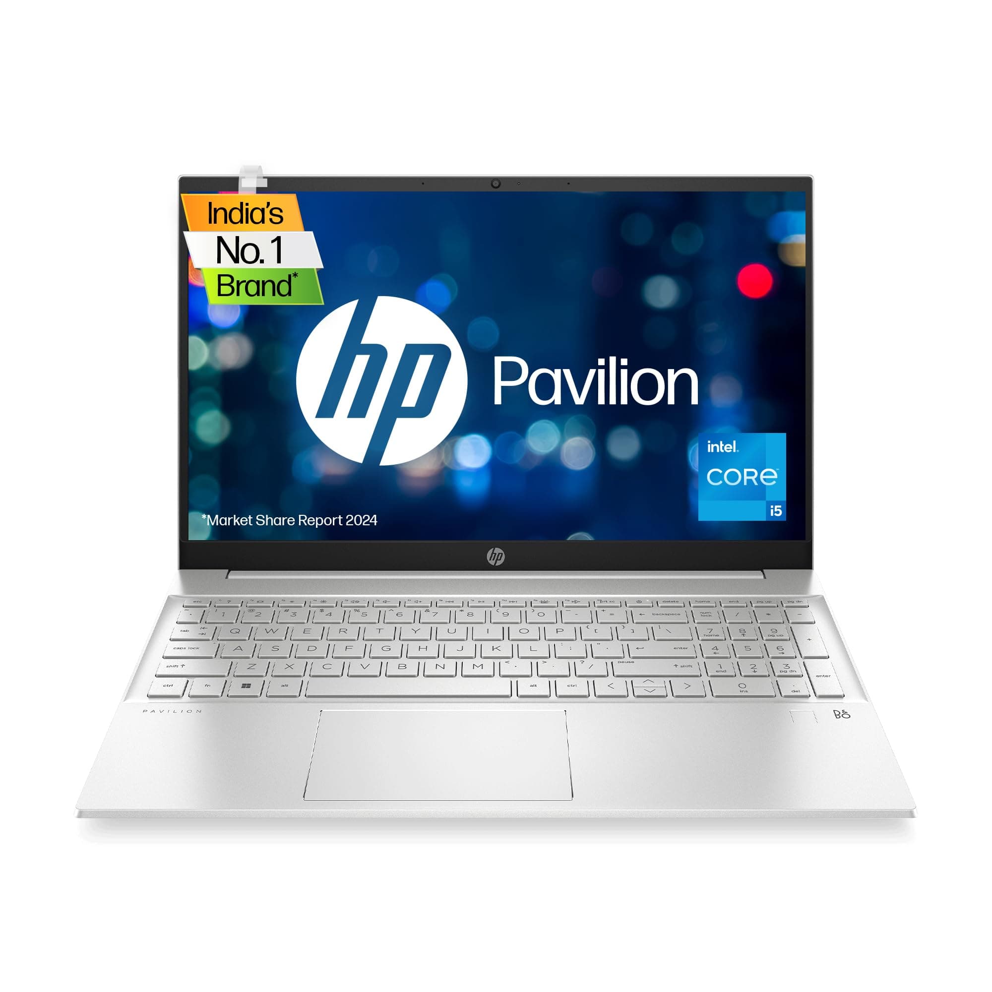 Pavilion 15 12Th Gen Intel Core I5 8Gb Sdram/512Gb Ssd 15.6 Inches Fhd,IPS,Micro-Edge Display/Intel Iris Xe Graphics/B&O/Windows 11 Home/Ms Office 2021/Fast Charge/1.75Kg, 15-Eg2009Tu, Silver