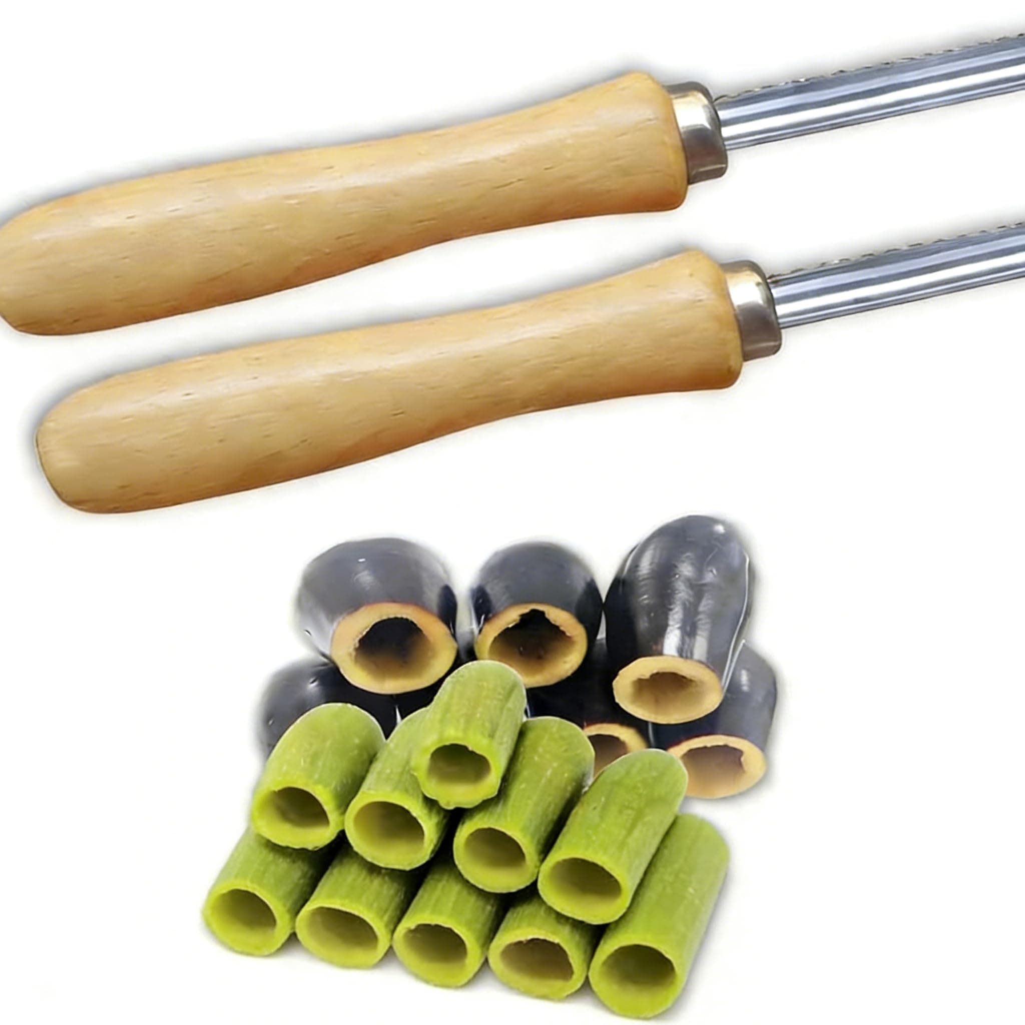 2 Pcs Corer Zucchini Squash Vegetable Stainless Kosa Excavator And One Mahshi Marinade Spice Mix (1.76 oz / 50 gm) مقوارين كوسه + كيس تتبيلة المحشى