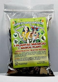 6 PCS AROMATIC SOOTHING HERBAL BATH 7 MAGICAL PLANTS CLEANSING 7 PLANTAS MAGICAS LIMPIAS BANO DE PLANTAS AROMATICAS - MADE IN USA - 1 OZ