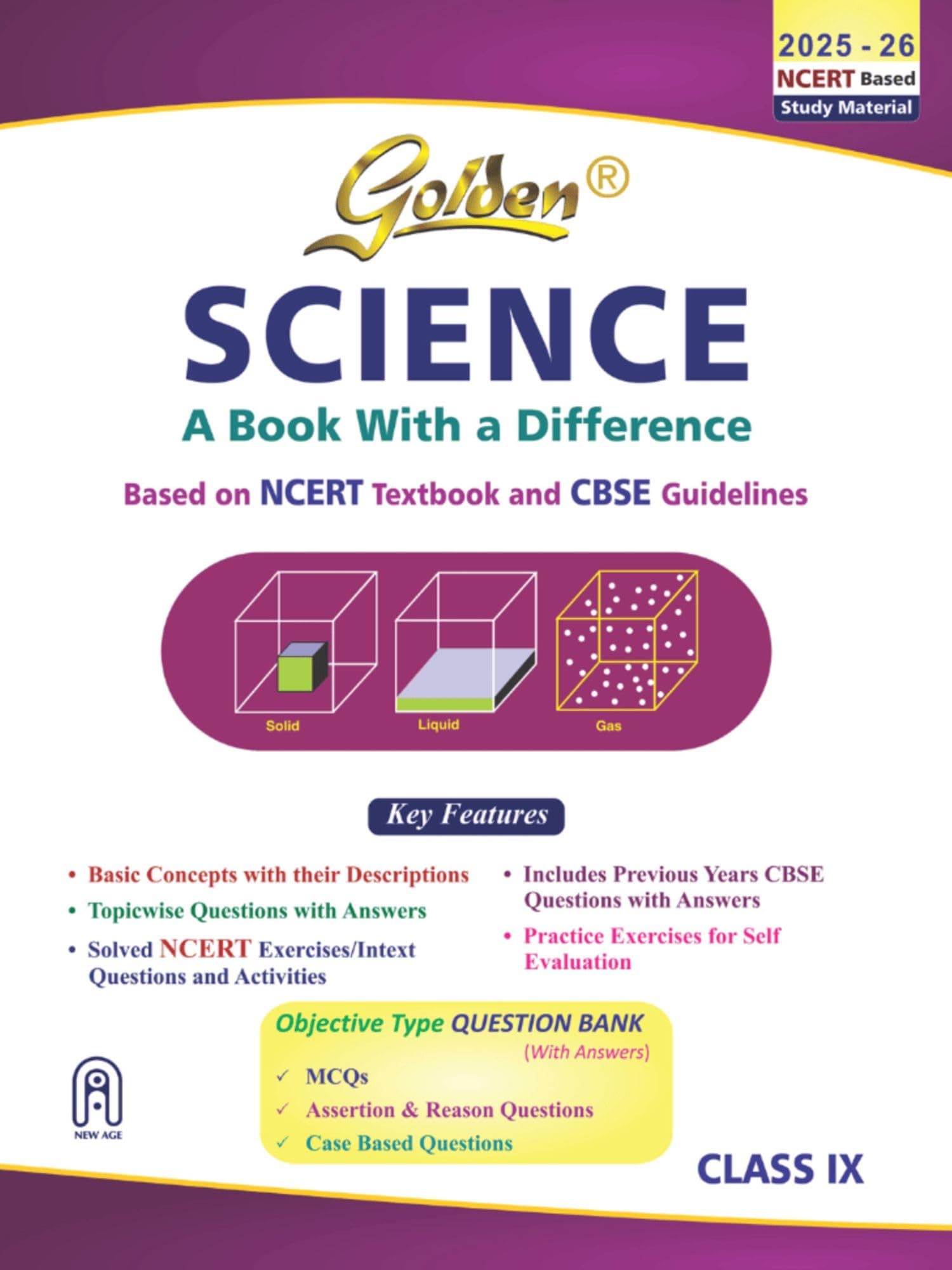 New Age International Publisher Golden Science: With Sample Papers Class - 9, Term 1 And 2