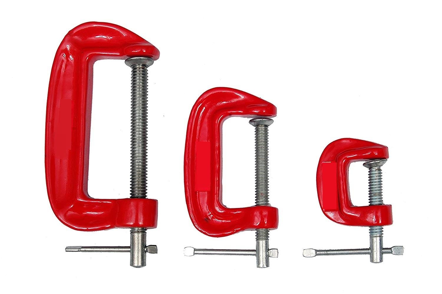 Mittal Mini C Or G Clamp 3 Pcs Set Cast Iron Frame With Chrome Plated Screw