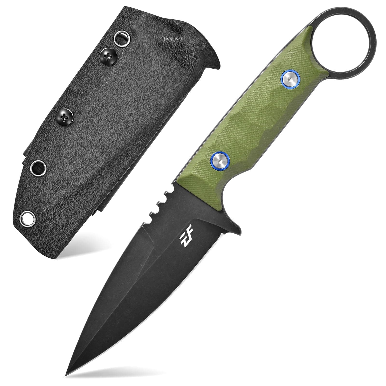 Eafengrow EF152 Fixed Blade Knife K110 Steel Blade G10 Handle Full Tang EDC Tool Knife for Outdoor Working Camping Hiking