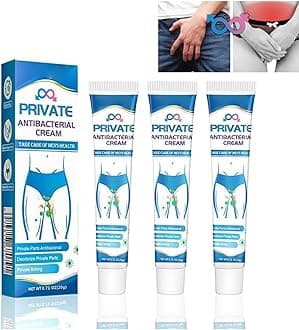 Antibacterial Cream for Private Parts, Private Soothing Cream for Mam and Women, Deodorant and Antifungal Cream, Private Soft Cream, Intimate Soothing Cream, External Cream for Soothing (3Pcs)