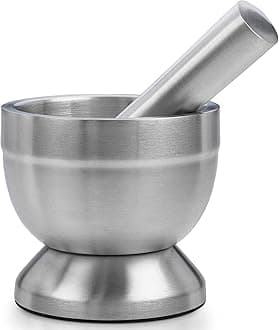 Pill Crusher - 304 Food Grade Stainless Steel Mortar and Pestle Medicine Grinder Set - Non-Slip Splitter to Easily Crush Medicine Pills Tablets Vitamins to Fine Powder for Adults, Seniors, Dogs, Pets