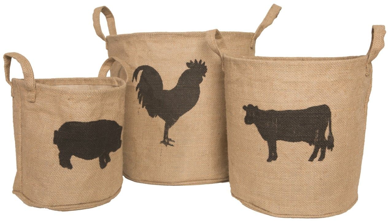 Heritage Lace Farmhouse 3pc Storage Baskets