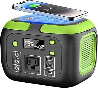 200W Portable Power Station, SinKeu 42000mAh Solar Generator With 110V AC Outlet, DC, USB C, USB QC3.0, 155Wh Backup Battery Pack Power Supply for Camping Essential Road Trip Home Outdoor Emergency