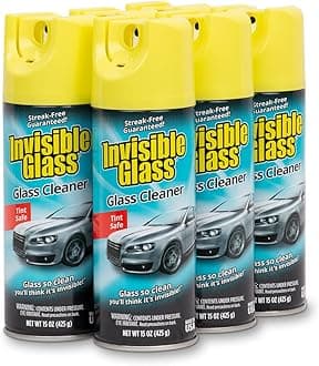 Invisible Glass 91163-6PK Premium Glass and Window Cleaner for Auto and Home Cleans Glass, Windows, Windshields, Navigation Screens, and More, Streak-Free, Ammonia-Free, Tint-Safe, 15 Oz, Pack of 6