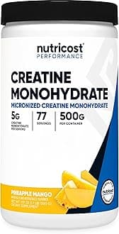 Creatine Monohydrate Powder (Pineapple Mango, 500 Gram) - Micronized Creatine Supplement - Vegan, Non-GMO, Gluten Free