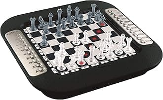 Lexibook Cg1335 Chessman Fx, Electronic Chess Tactile Keyboard And Light And Sound Effects, 32 Pieces, 64 Levels Of Difficulty, Family Board Game, Black/Grey, One Size