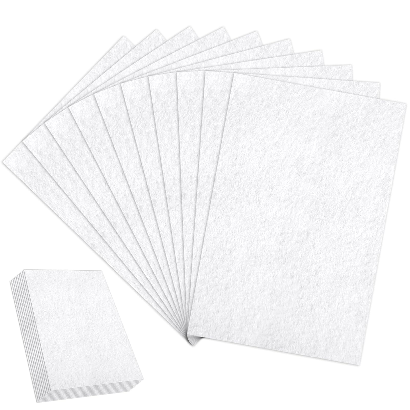Stiff White Felt Sheets for Crafts, 10 Pieces 7" X 11" Soft Thick Craft Hobby Felt Fabric Sheets for DIY Art, Sewing Projects and Making Supplies
