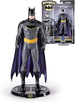 DC Bendyfigs Batman - Officially Licensed 7.5in (19cm) DC Bendable Toy - Posable Collectable Doll Figures With Stand - For Kids & Adults - Gifts For Batman Fans