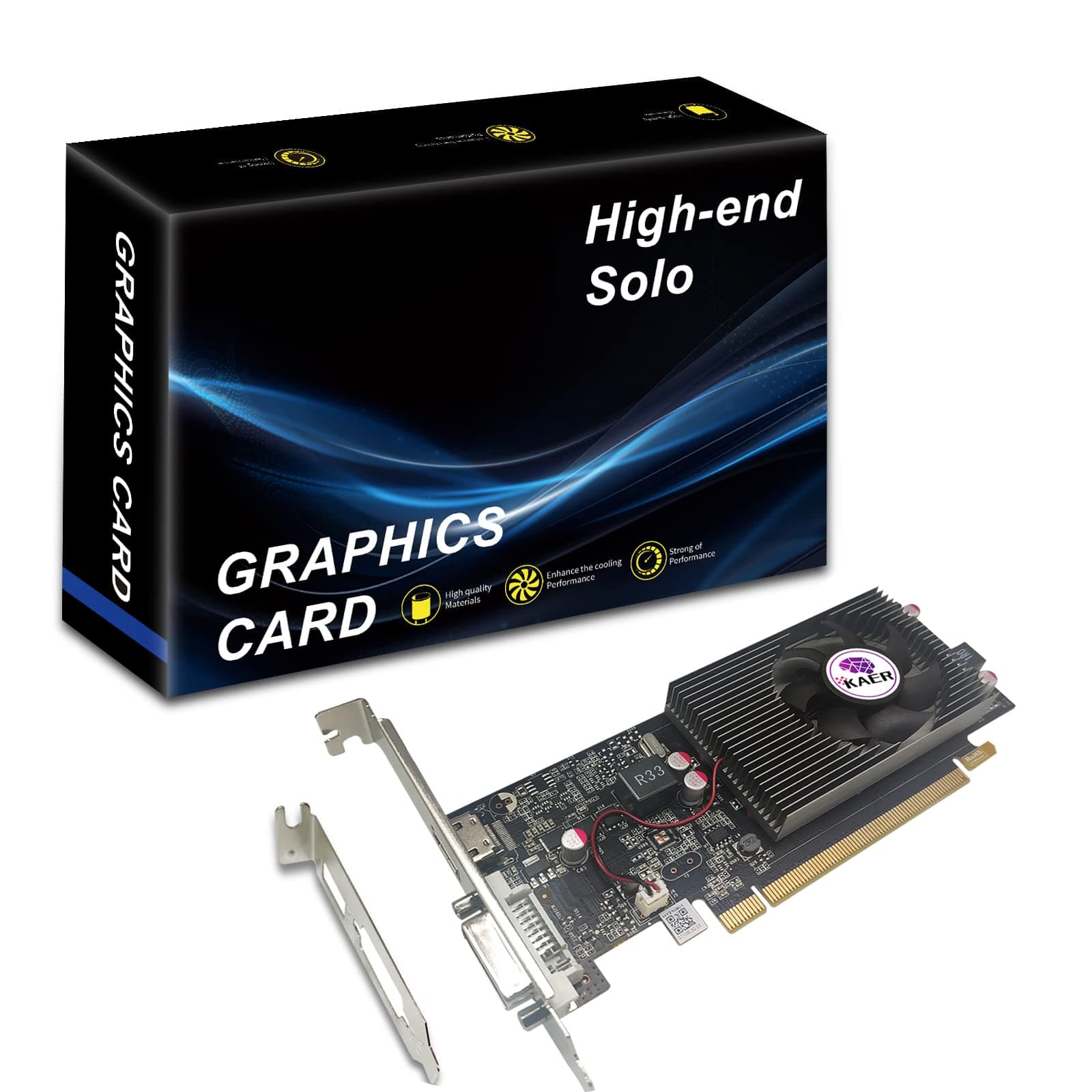 GT 1030 2GB GDDR5 Graphics Card Low Profile 64 Bi DirectX 12 PCI Express 3.0 x4 Dual Monitors of DVI and HDMI PC Video Card for Gaming, Nvidia Computer GPU