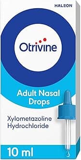 Decongestant Adult Nasal Drops for Blocked Nose Relief in Cold and Flu, 10 ml